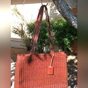 Large Nine West leather tote
